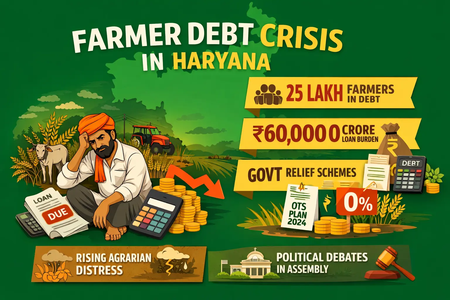 Haryana outstanding agricultural loans