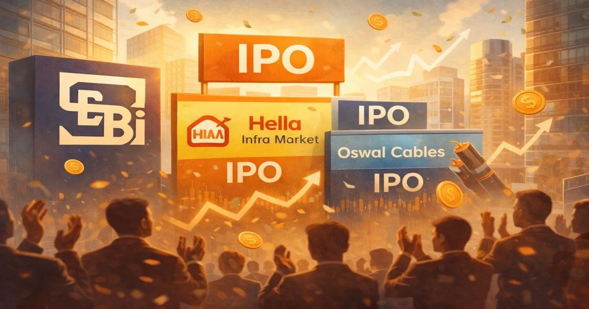 A simplified chart showing 12 upcoming company logos ready to enter the Indian stock market.