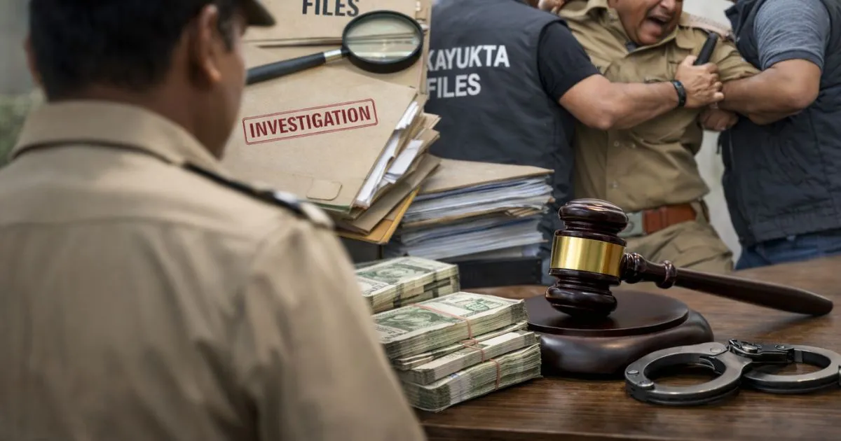 बेंगलुरु पुलिस इंस्पेक्टर गोविंदराजू लोकायुक्त रिश्वत जांच मामले से जुड़ी तस्वीर