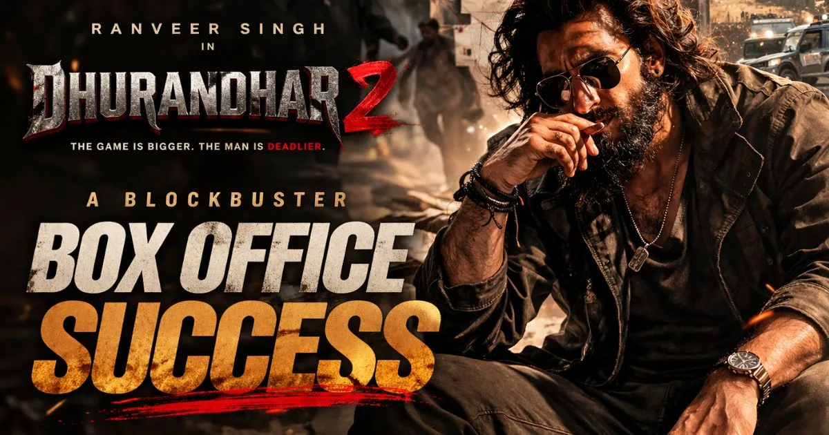 धुरंधर 2 के एक दृश्य में रणवीर सिंह, जो फिल्म की भारी बॉक्स ऑफिस सफलता को दर्शाते हैं।