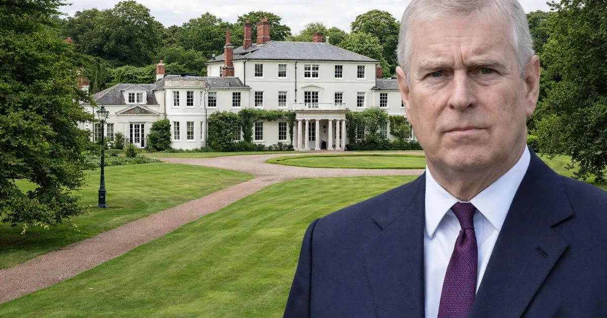 The exterior of Royal Lodge in Windsor Great Park, the current residence of the Duke of York.