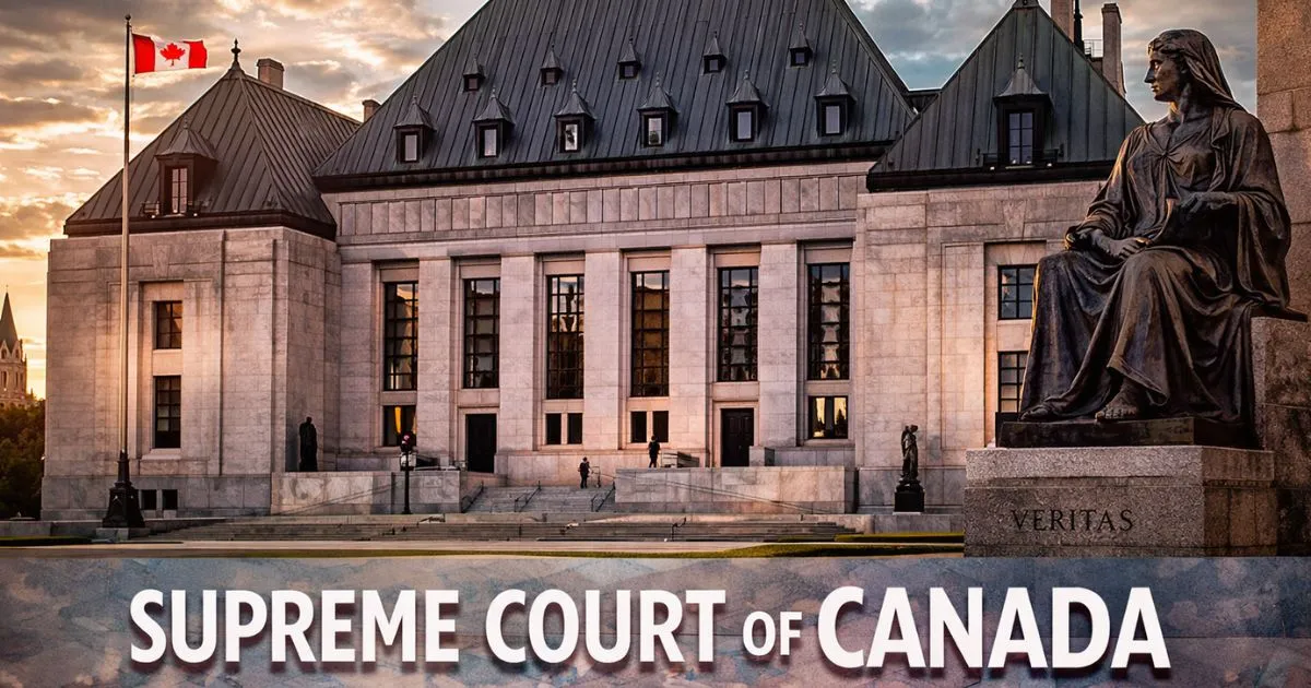 The Supreme Court of Canada building in Ottawa, representing the site of the legal battle between Meta and the Canadian government.
