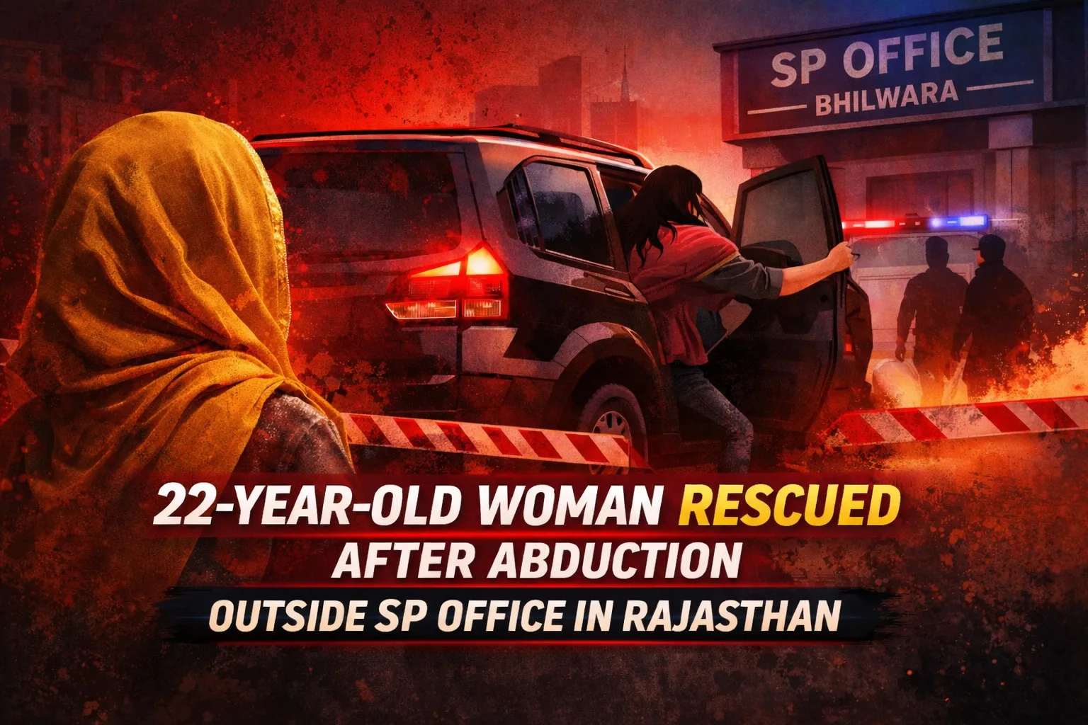 राजस्थान में SP ऑफिस के बाहर से महिला का अपहरण